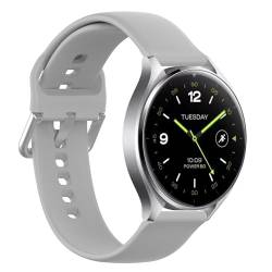 xhKJO 22mm Uhrenarmbänder für Xiaomi Mi Watch 2 /Xiaomi Mi Watch 2 Pro Strap, Silikon Uhrenarmband Silikonband, Armband Strap Armbänder Bracelet für Xiaomi Watch 2 /Xiaomi Watch 2 Pro (grau) von xhKJO