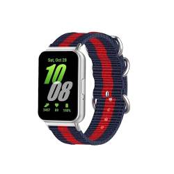 xhKJO Armband für Galaxy Fit 3 SM-R390 Watch Strap, Nylon Ersatzband Uhrenarmband Nylonband,Armbänder Uhrenarmbänder WristStrap Bracelet Ersatzarmbänder für Galaxy Fit 3 SM-R390 Watch (Blau Rot) von xhKJO