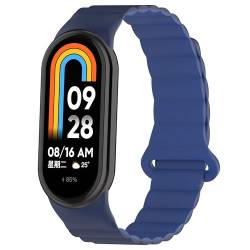 xhKJO Uhrenarmbänder für Xiaomi Mi Band 8 Strap, Echtes Silikon Ersatzband Uhrenarmband Silikonband,Strap Armbänder Armband Bracelet Ersatzarmbänder für Xiaomi Mi Band 8 /Mi Band 8 NFC (tiefes Blau) von xhKJO