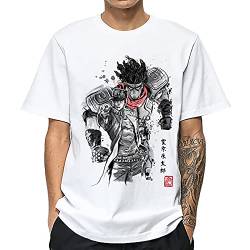 JoJo's Bizarre Adventure Anime T-Shirt Kujo Jotaro Kurzarm Top Itadori Yuji Mode T-Shirt Gojo Satoru Rundhalsausschnitt Bluse von xhomeshop