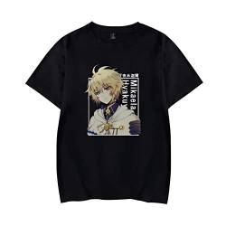 Seraph of The End T-Shirt Cosplay Top 2D bedrucktes T-Shirt aus Baumwollmischung Sommer lässiges Top mit Anime-Muster, das sowohl Männer als auch Frauen tragen können von xhomeshop