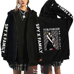 xhomeshop Anime Spy X Family Hoodie Anya Forger Sweatshirts Forger Family Pullover Yor Loid Cosplay Sweatshirts mit Reißverschluss von xhomeshop