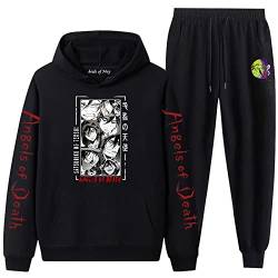 xhomeshop Beliebte Anime Angels of Death Print Hoodie Anzug Harajuku Stil Loser Sweatshirt Anzug Lässig Langarm Rachel・Gardner Pullover Anzug Unisex von xhomeshop