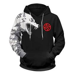 xhomeshop Harajuku Anime Jujutsu Kaisen Hoodie Fushiguro Megumi Langarmpullover Jujutsu Kaisen Sweatshirt mit übergroßer Tasche von xhomeshop