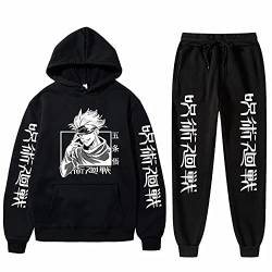 xhomeshop Jujutsu Kaisen Gojo Satoru Tracksuit 2 Piece Set Unisex Casual Long Sleeve Hoodie and Joggers Pants Casuals Outfit Sportswear von xhomeshop