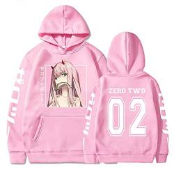 xhomeshop Unisex Darling in The FRANXX Hoodie Japanischer Harajuku Lässiger Kapuzenpullover Anime Zero Two Print Sweatshirt mit Kängurutasche von xhomeshop