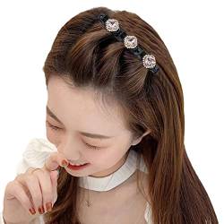 Frauen Elegante Blume Perlen Zopf Haarnadeln Süße Haar Dekorieren Clips Pony Halten Zubehör Stirnband Haar Mode Haarspangen von xiaoban