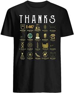 Micerice Thanks Newton E=Mc2 Einstein Faraday Maxwell Feynman T-Shirt_BlackL011 von xiaolong