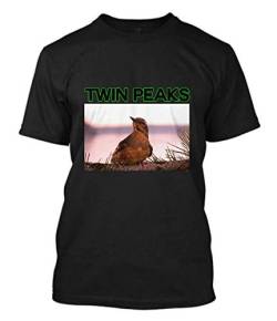 New Twin Peaks with Varied Thrush Men's Black T-Shirt S-3Xl Sportswear Men Tops Tee Shirt-Black3XL von xinfeng