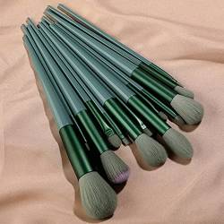DSHGDJF 13-teiliges Make-up-Pinsel-Kosmetikset, 3 Farben, weiches Haar, Make-up-Werkzeug, Foundation-Pinsel, Lidschatten-Komplettset (Color : Green) von xnvdojt