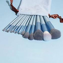 DSHGDJF 13-teiliges Set weicher, flauschiger Make-up-Pinsel for Kosmetik Foundation Blush Powder Lidschatten-Misch-Make-up-Pinsel-Werkzeuge (Color : Blue with bag) von xnvdojt