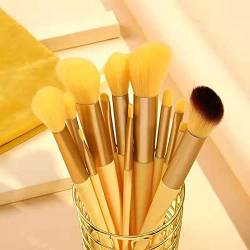 DSHGDJF 13-teiliges Set weicher, flauschiger Make-up-Pinsel for Kosmetik Foundation Blush Powder Lidschatten-Misch-Make-up-Pinsel-Werkzeuge (Color : Yellow no bag) von xnvdojt
