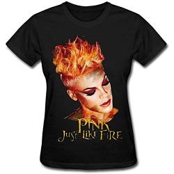 xushi Women's Just Like Fire P!Nk T ShirtBlack M von xushi