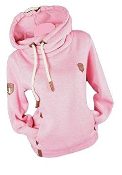 Damen Hoodie Kapuzenpullover Sweatshirt Warmer Fleece Pulli M L XL 2XL 3XL (Pink, XL, x_l) von xy