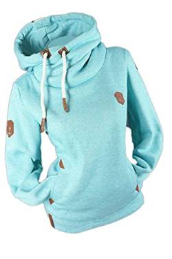 xy Damen Hoodie Kapuzenpullover Sweatshirt Warmer Fleece Pulli M L XL 2XL 3XL (Türkis, L, l) von xy