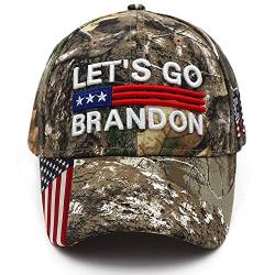 Let's Go Brandon Hut Lustige FJB Joe Biden Verstellbare Baseballkappe Lets Go Branson Hut Geschenke für Männer Frauen, Let's Go Brandon Mütze, Camo, Einheitsgröße von xywlwoer
