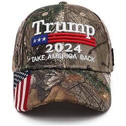 Trump 2024 Hut Donald Trump Hat 2024 MAGA Keep America Great Hat Camo USA Bestickte Verstellbare Baseball Cap, Take America Back-Camo, Einheitsgröße von xywlwoer