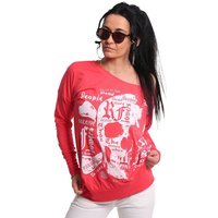 YAKUZA Langarmshirt Skull Script im Boyfriend Look von yakuza