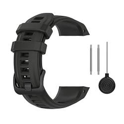 Yanghongyua Silikonarmband für Garmin Instinct 2S, mit Werkzeugen und Befestigungselementen, Armband mit Metallschnalle für Garmin Instinct 2S. (Graphitgrau) von yanghongyua