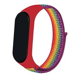 yanghongyua, das Nylonarmband ist für Mi Band 6/5/4/3 geeignet, die Schnalle kann auf jede Größe eingestellt werden, und das Nylonarmband ist für Mi Band 6/5/4/3 geeignet. (Regenbogenfarben) von yanghongyua