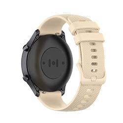 yanghongyua 20 mm Uhrenarmbänder für amazfit GTS 3, Silikon-Ersatzarmband kompatibel für Samsung Galaxy Watch4 40 mm / 44 mm, elastisches Armband für Huawei Watch GT3 42 mm. (Creme farben) von yanghongyua