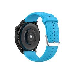 yanghongyua 20 mm Uhrenarmbänder für amazfit GTS 3, Silikon-Ersatzarmband kompatibel für Samsung Galaxy Watch4 40 mm / 44 mm, elastisches Armband für Huawei Watch GT3 42 mm. (Himmelblau) von yanghongyua