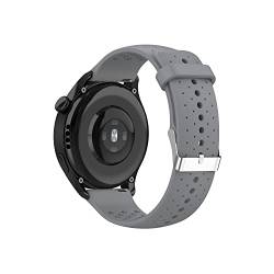 yanghongyua 22 mm Uhrenarmbänder für amazfit GTR 3, Silikon-Ersatzarmband kompatibel für Samsung Galaxy Watch3 45 mm, elastisches Armband für Huawei Watch 3/Garmin vivoactive 4. (grau) von yanghongyua