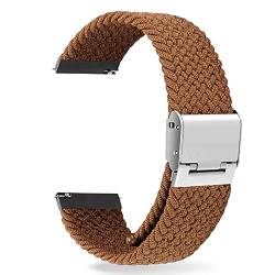 yanghongyua Universelles 22-mm-Uhrenarmband, austauschbares Nylon-Uhrenarmband für Samsung Galaxy Watch 3 45 mm mit Metallschnalle, Nylon-Uhrenarmband für Garmin vivoactive 4. (Braun) von yanghongyua