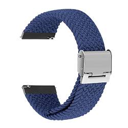 yanghongyua Universelles 22-mm-Uhrenarmband, austauschbares Nylon-Uhrenarmband für Samsung Galaxy Watch 3 45 mm mit Metallschnalle, Nylon-Uhrenarmband für Garmin vivoactive 4. (kaltes meerblau) von yanghongyua