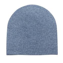 yanopurna Kaschmir Mütze – aus 100% Kaschmirwolle, Cashmere Beanie handgewebt aus Nepal, Unisex, Handwäsche, Blau von yanopurna