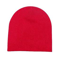 yanopurna Kaschmir Mütze – aus 100% Kaschmirwolle, Cashmere Beanie handgewebt aus Nepal, Unisex, Handwäsche, Rot von yanopurna