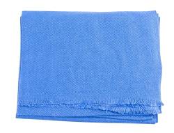 yanopurna Kaschmir Schal – aus 100% Kaschmirwolle, 68x190 cm, Cashmere Schal handgewebt aus Nepal, Unisex, Handwäsche, Blau von yanopurna