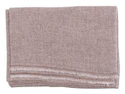 yanopurna Kaschmir Tuch – aus 100% Kaschmirwolle, 68x190 cm, Cashmere Schal handgewebt aus Nepal, Unisex, Handwäsche, Dunkelbraun, Fischgrätmuster klein von yanopurna