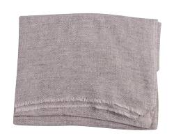 yanopurna Kaschmir Tuch – aus 100% Kaschmirwolle, 68x190 cm, Cashmere Schal handgewebt aus Nepal, Unisex, Handwäsche, Grau, Karomuster von yanopurna