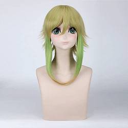 ydound Anime Coser Perücke 3 Stile Perücken Vocaloid Gumi Perücke Cosplay Kostüm Frauen Gelb - Grün Farbverlauf Lange Länge Synthetisches Haar Vocaloid Gumi Perucas DM274 (Color : DM648) von ydound