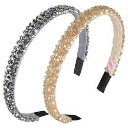 Elegantes Strass-besetztes Metall-Stirnband - kristallähnlicher Haarreif für Hochzeiten von yeeplant