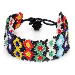 yeeplant Handgefertigtes buntes Perlenarmband, Unisex, Strand, Sommer, Bohemian, Unisex, 34, Rocailles von yeeplant