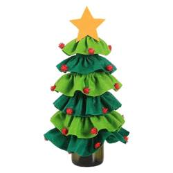 yeeplant Weihnachtsabdeckung, weich, simuliert, 1 Set, Aufsatz, lustiger Baum, Flasche, Kleidung, grün, Einheitsgröße von yeeplant