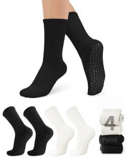 yeuG Griffsocken für Damen, Pilates-Socken mit Griffen, offene Oberseite, rutschfeste griffige Socken für Yoga, Barre, Lagree, Schwangerschaft, Zumba von yeuG