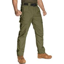 yeyity Cargohose Herren Ripstop Militär Taktische Hose Stretch Outdoor Hosen für Herren Leichte Arbeitshose Männer Wandernhose(9923,Amy Green,38) von yeyity