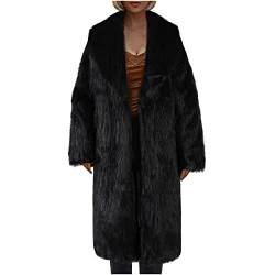 yiouyisheng Kunstpelz Mantel Pelzmantel Damen Lange Leopard Muster Kunstpelz Mantel Fellmantel Parka Jacke Wintermantel Trenchcoat Warme Cardigan Winter Jacke Winter Damenmantel Übergangsmantel von yiouyisheng