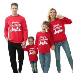 yiouyisheng Weihnachtspullover Familie Set Damen Herren Kinder Weihnachten Pullover Pärchen Family Christmas Sweatshirt Fun Weihnachtspulli Winter Jumper Für Mama Papa Kinder von yiouyisheng