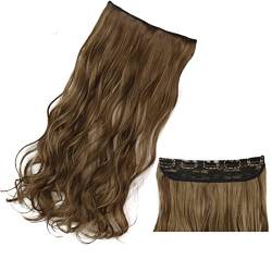 Haarverlängerungen Clip in Hair Extensions One Piece Synthetic Long Wavey Hair Extensions for Women 22/32 inch Natural High Temperature Fibre 5 Clips in Hairpiece Haarstücke (Color : 12H-24, Size : von yixinzi-2024