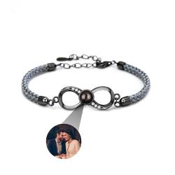 yrozvw Benutzerdefinierte Foto-Armband personalisierte 925 Sterling Silber Herz Foto Projektion Armband mit Bild im Inneren 100 Sprachen Ich liebe dich Armband Diamant-Schmuck für Frauen/Paar/Hund von yrozvw