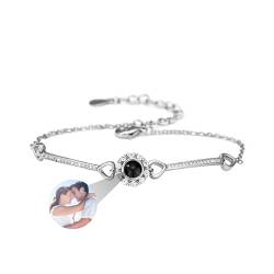 yrozvw Benutzerdefinierte Foto Armband personalisierte Kreis Foto Projektion Armband Diamant Memorial Armband mit Bild innen 100 Sprachen Ich liebe dich Armband für Frauen/Geburtstag Geschenke von yrozvw