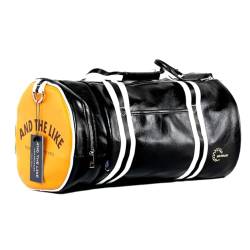 yuwqqoajv PU Druck Basketball Trainingstasche Robuste große Kapazität Athleten Top männliche Reisegepäcktasche PVC Frauen Fitnesstasche, Schwarz mit Gelb von yuwqqoajv