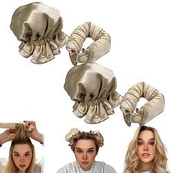 2 Stück Heatless Curling Hat, Heatless-Hair Curler Overnight Curls, Heatless Buns Curling Rod Headband To Sleep In, Curls DIY Hair Styling Curling Rod for Long Medium Hair Mädchen Frauen (G) von yuyuanDO