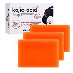 Kojic Acid Soap, Kojiesan Soap, Kojiesan Skin lightening soap, Orange Turmeric Kojic Acid Soap, Whitening Lightening Bleaching Soap 100g, Vitamin C Handmade Soap for Smooth Skin (3 Stock) von yuyuanDO