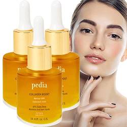 Pedia Advanced Collagen Boost Anti Aging Serum, Deep Anti-Falten-Serum mit Hyaluronsäure & Vitamin C, Deep Anti Wrinkle Essence & Vitamin C, Brightening SkinTypes for All Skin (3 stück) von yuyuanDO