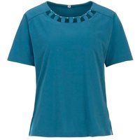 zeitlos T-Shirt zeitlos T-Shirt Damen Cut Out Kurzarm Stein Applikation Business Wear von zeitlos